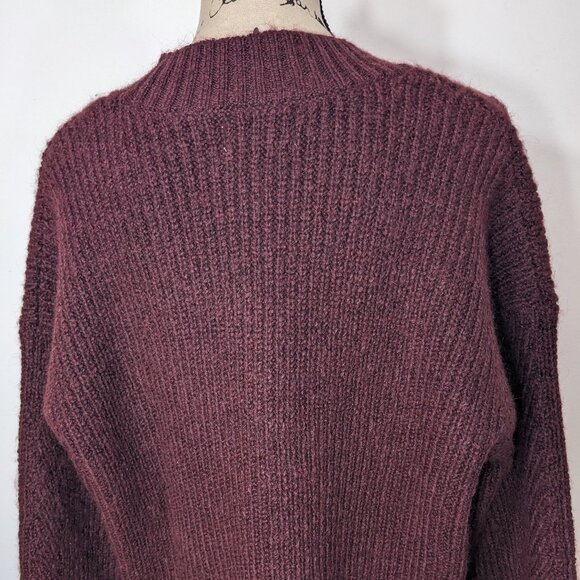 NWT Old Navy Women Chunky Button Burgundy Red Cardigan Sweater V Neck Size L - Picture 6 of 10
